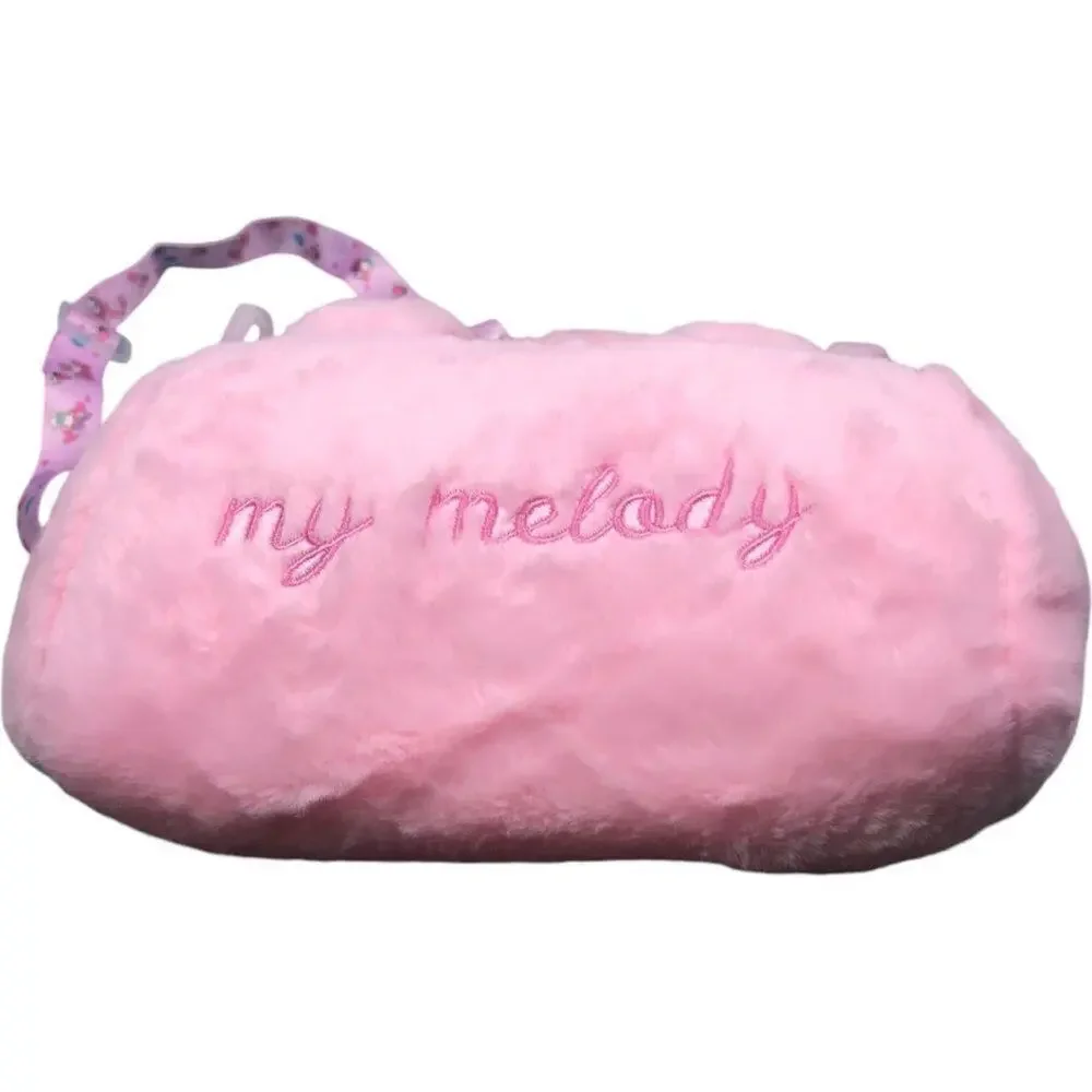 My Melody Pink Plush Crossbody Handbag